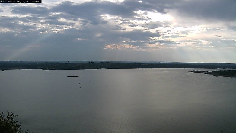 Lake Travis webcam, August 25, 2015 5:40 PM CT
