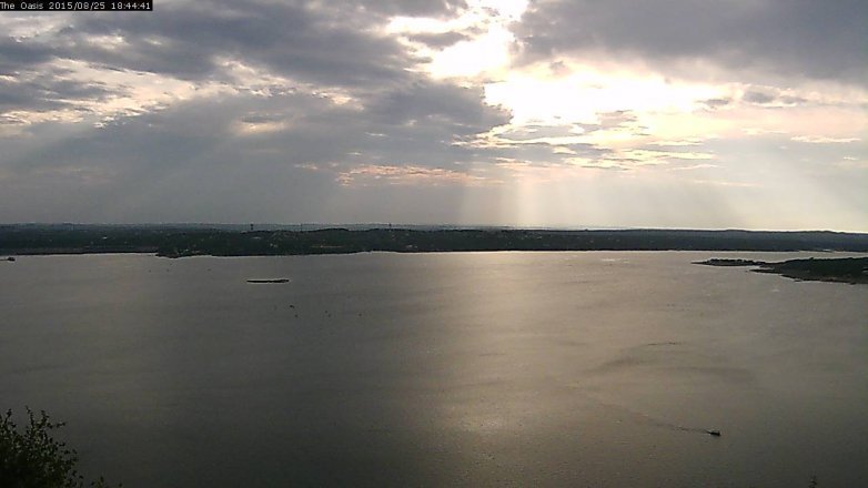 Lake Travis webcam, August 25, 2015 5:50 PM CT