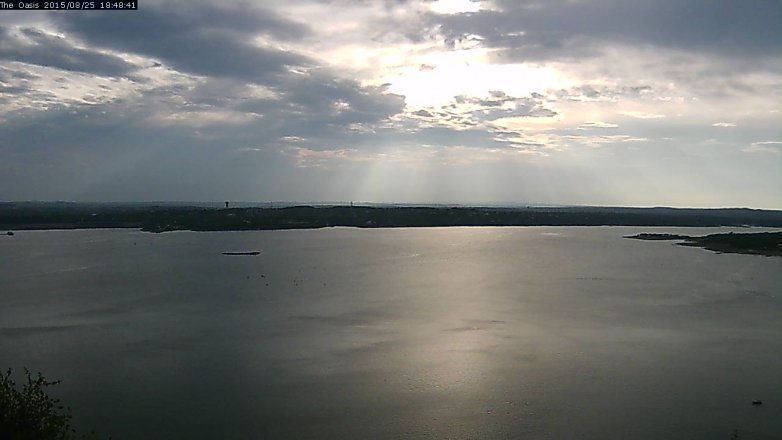 Lake Travis webcam, August 25, 2015 5:55 PM CT