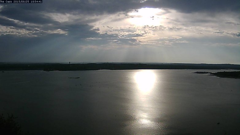 Lake Travis webcam, August 25, 2015 6:00 PM CT