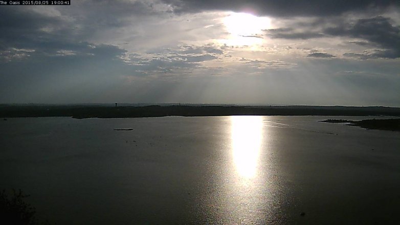 Lake Travis webcam, August 25, 2015 6:05 PM CT
