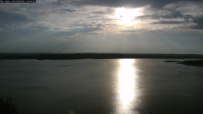 Lake Travis webcam, August 25, 2015 6:10 PM CT