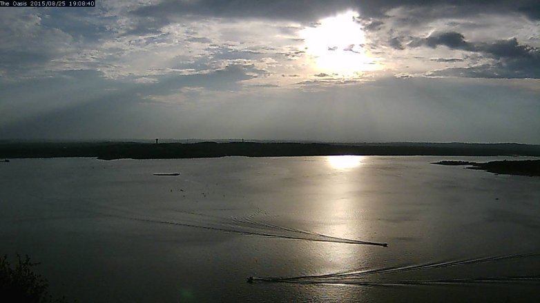 Lake Travis webcam, August 25, 2015 6:15 PM CT