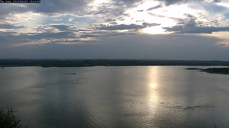 Lake Travis webcam, August 25, 2015 6:30 PM CT