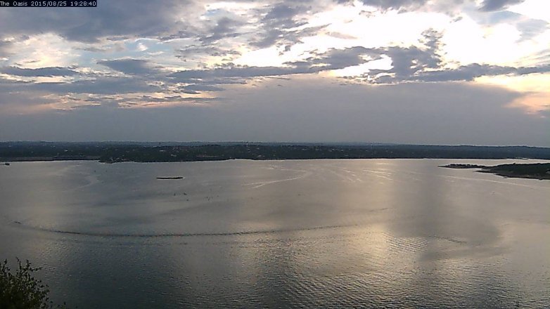 Lake Travis webcam, August 25, 2015 6:35 PM CT
