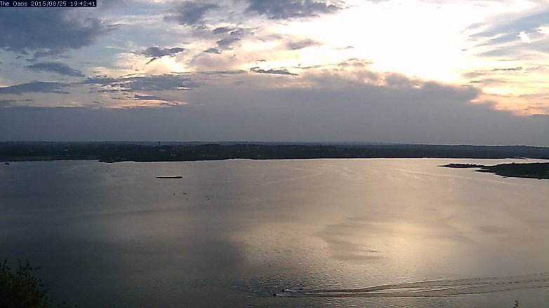 Lake Travis webcam, August 25, 2015 6:50 PM CT