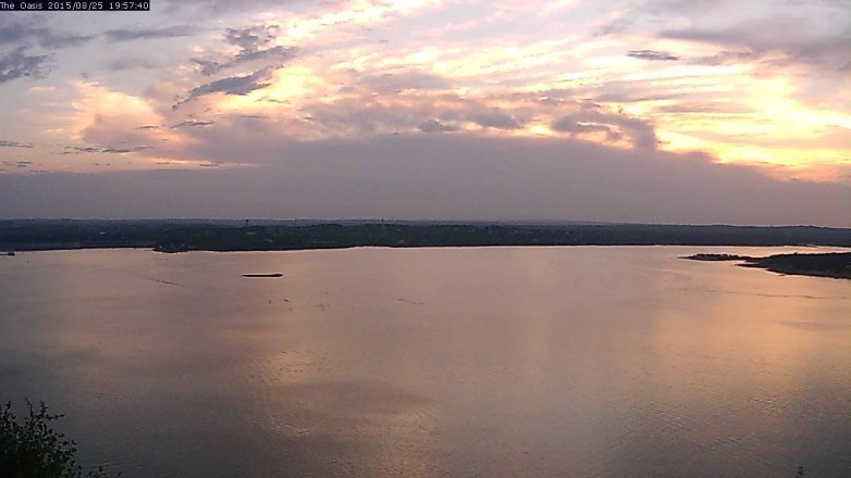 Lake Travis webcam, August 25, 2015 7:05 PM CT