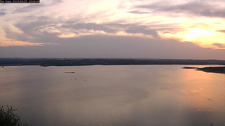 Lake Travis webcam, August 25, 2015 7:10 PM CT