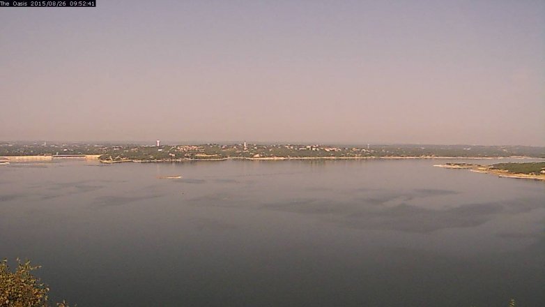 Lake Travis webcam, August 26, 2015 9:00 AM CT