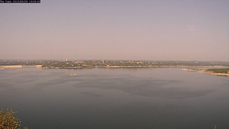 Lake Travis webcam, August 26, 2015 9:05 AM CT
