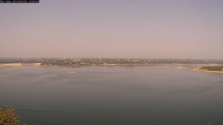 Lake Travis webcam, August 26, 2015 9:15 AM CT
