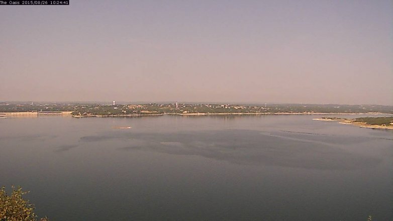 Lake Travis webcam, August 26, 2015 9:30 AM CT