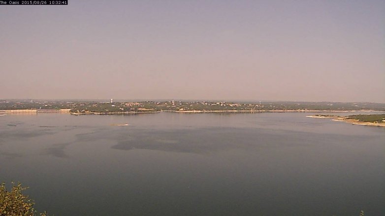 Lake Travis webcam, August 26, 2015 9:40 AM CT