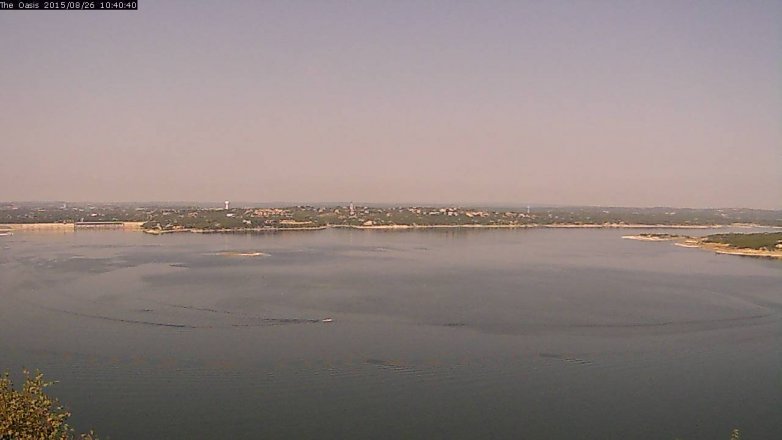 Lake Travis webcam, August 26, 2015 9:45 AM CT