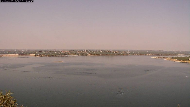 Lake Travis webcam, August 26, 2015 9:50 AM CT