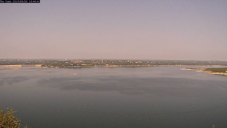Lake Travis webcam, August 26, 2015 9:55 AM CT