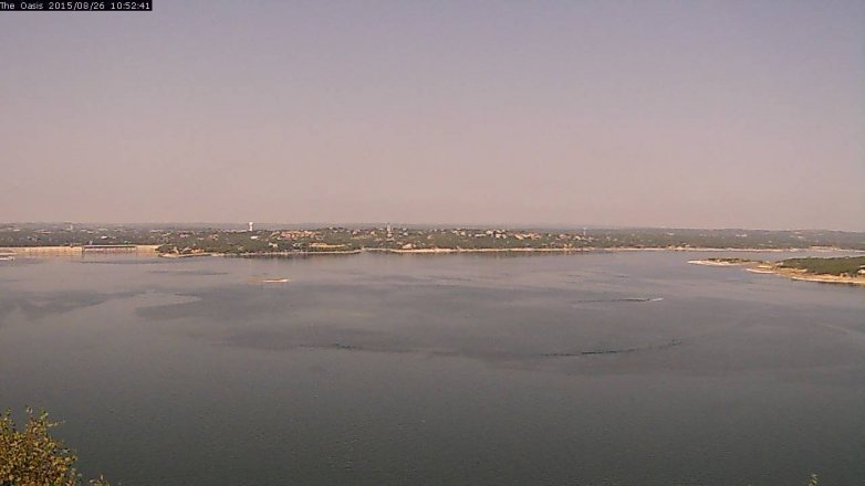 Lake Travis webcam, August 26, 2015 10:00 AM CT