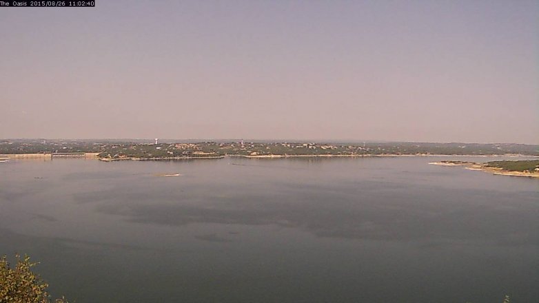 Lake Travis webcam, August 26, 2015 10:10 AM CT