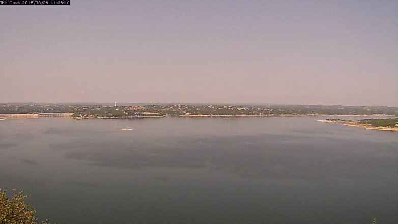 Lake Travis webcam, August 26, 2015 10:15 AM CT
