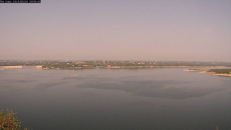 Lake Travis webcam, August 26, 2015 10:25 AM CT