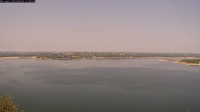 Lake Travis webcam, August 26, 2015 10:30 AM CT