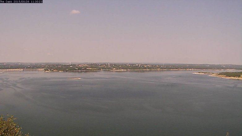 Lake Travis webcam, August 26, 2015 10:35 AM CT