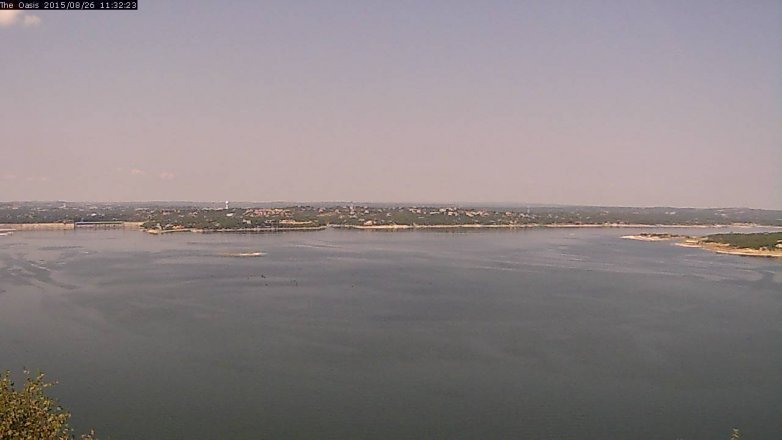 Lake Travis webcam, August 26, 2015 10:40 AM CT