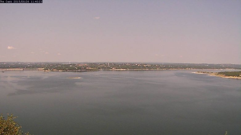 Lake Travis webcam, August 26, 2015 10:45 AM CT