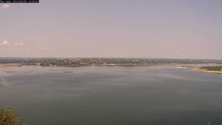 Lake Travis webcam, August 26, 2015 11:05 AM CT