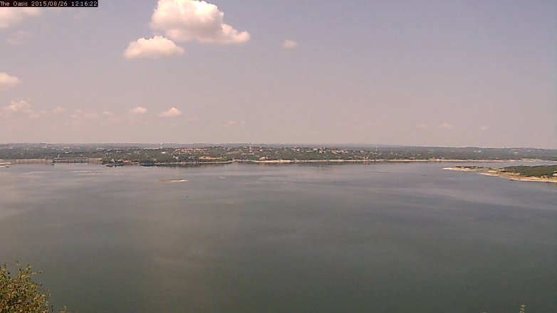 Lake Travis webcam, August 26, 2015 11:20 AM CT