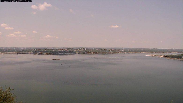 Lake Travis webcam, August 26, 2015 11:30 AM CT