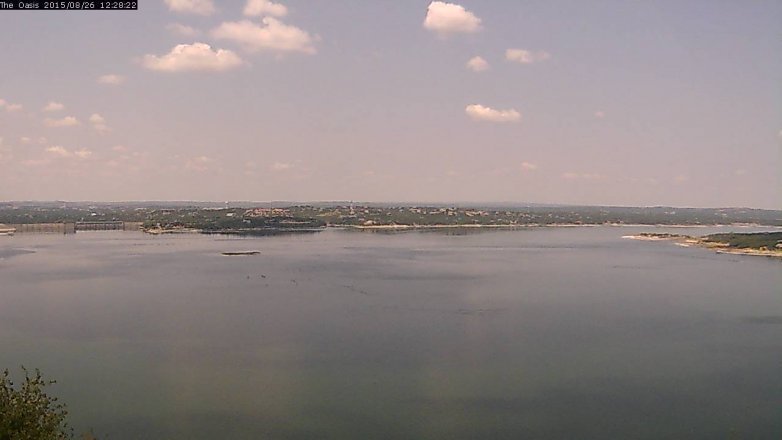 Lake Travis webcam, August 26, 2015 11:35 AM CT