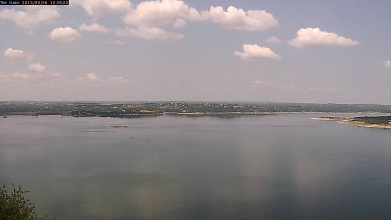 Lake Travis webcam, August 26, 2015 11:45 AM CT