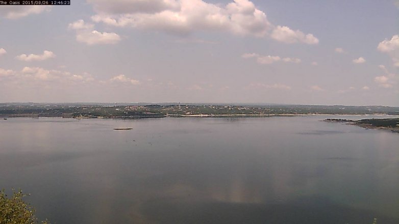 Lake Travis webcam, August 26, 2015 11:50 AM CT