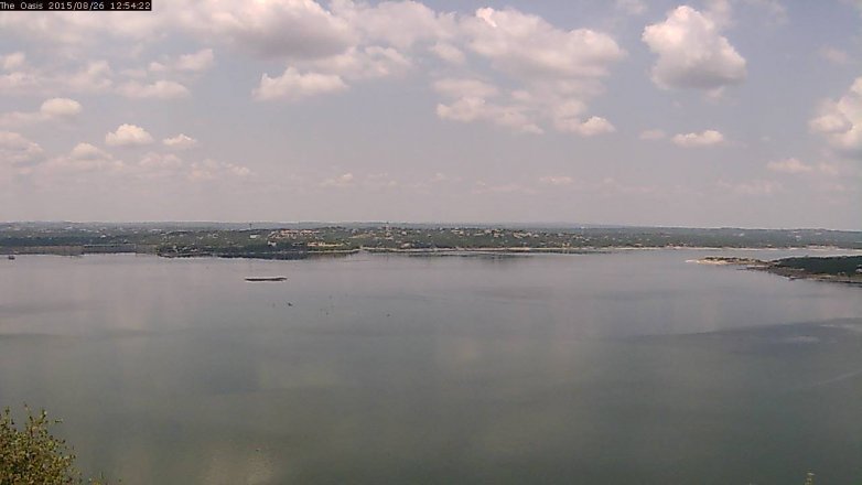 Lake Travis webcam, August 26, 2015 12:00 PM CT