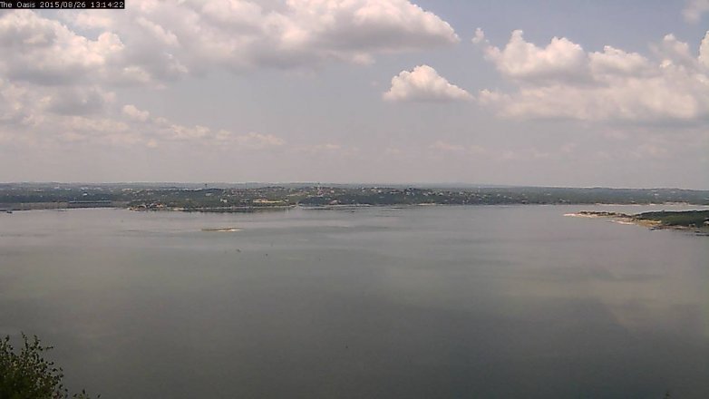 Lake Travis webcam, August 26, 2015 12:20 PM CT