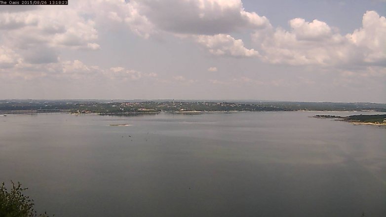 Lake Travis webcam, August 26, 2015 12:25 PM CT