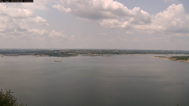 Lake Travis webcam, August 26, 2015 12:30 PM CT