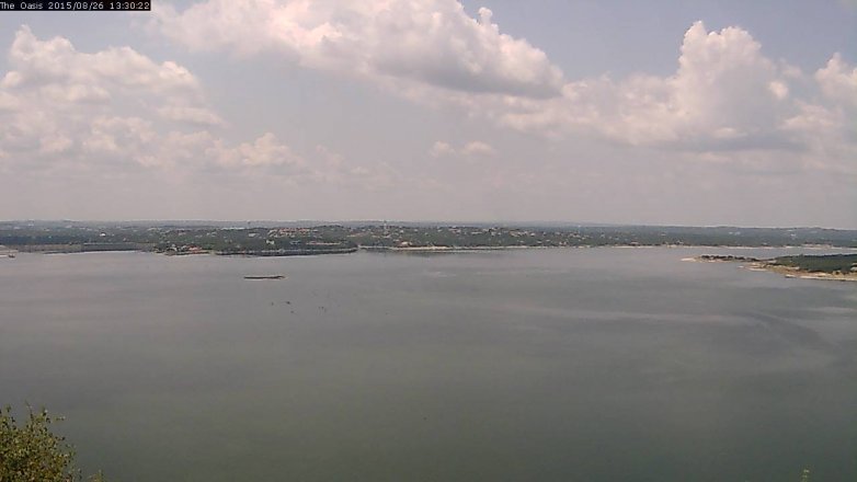 Lake Travis webcam, August 26, 2015 12:35 PM CT