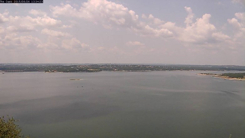 Lake Travis webcam, August 26, 2015 12:40 PM CT