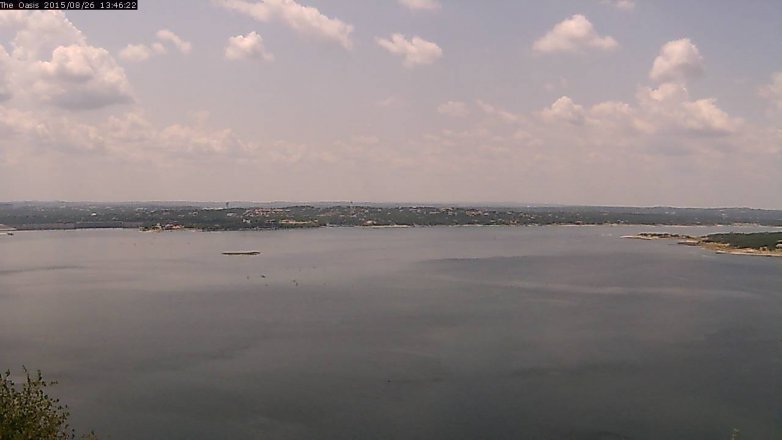 Lake Travis webcam, August 26, 2015 12:50 PM CT