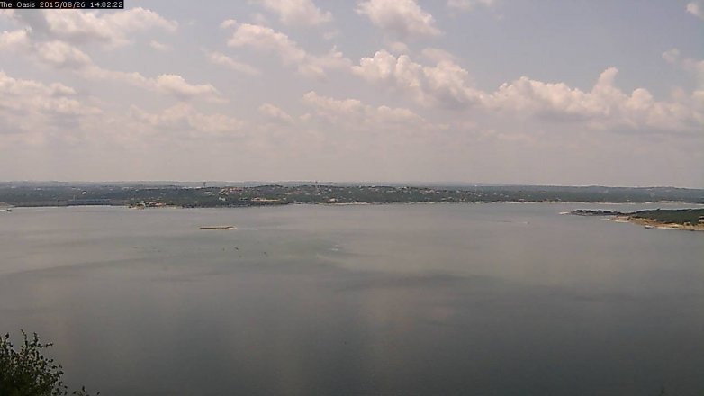 Lake Travis webcam, August 26, 2015 1:10 PM CT