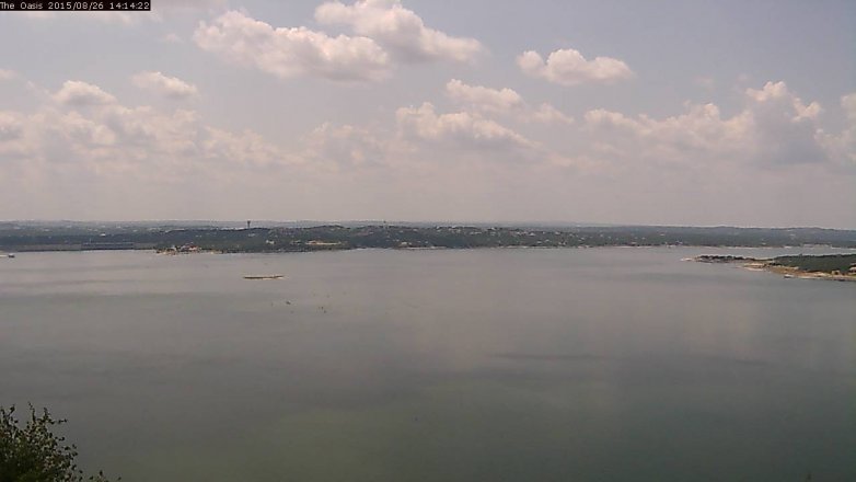 Lake Travis webcam, August 26, 2015 1:20 PM CT