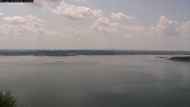 Lake Travis webcam, August 26, 2015 1:25 PM CT