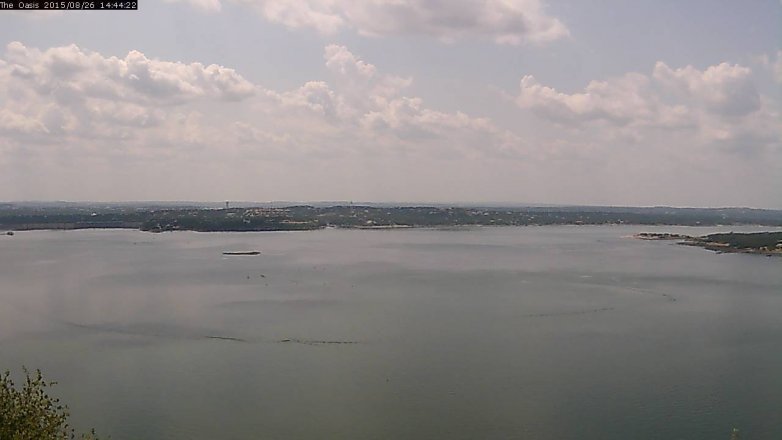 Lake Travis webcam, August 26, 2015 1:50 PM CT