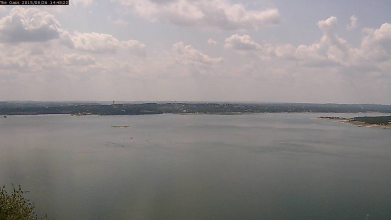 Lake Travis webcam, August 26, 2015 1:55 PM CT
