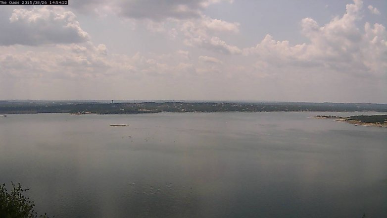 Lake Travis webcam, August 26, 2015 2:00 PM CT