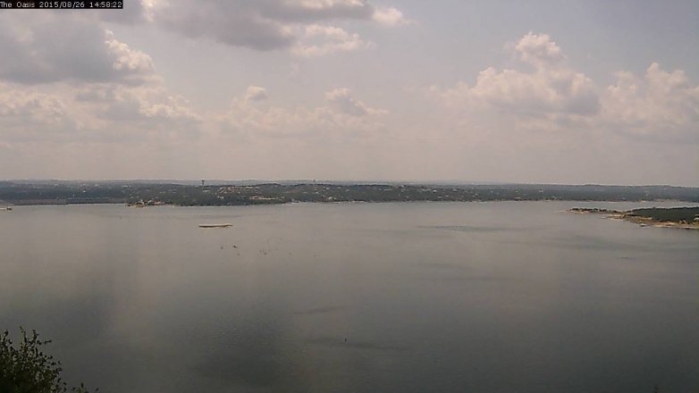 Lake Travis webcam, August 26, 2015 2:05 PM CT