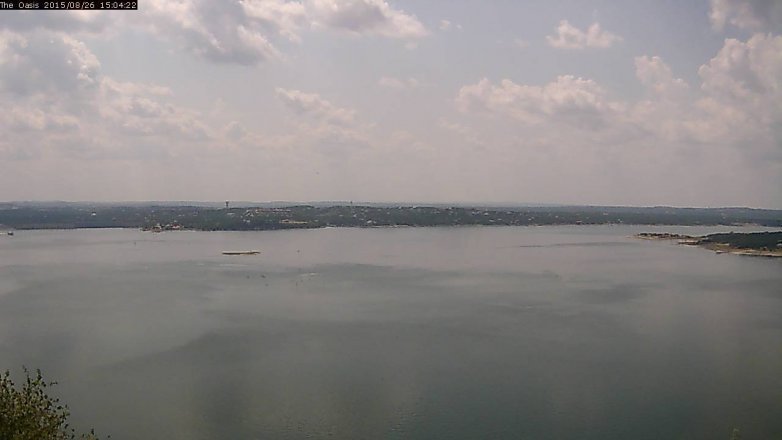 Lake Travis webcam, August 26, 2015 2:10 PM CT
