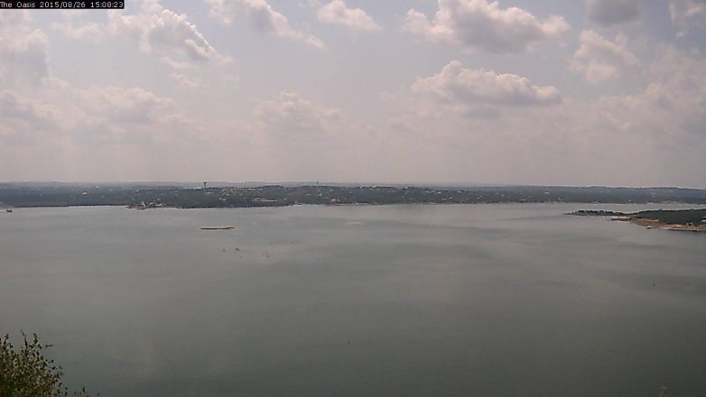 Lake Travis webcam, August 26, 2015 2:15 PM CT